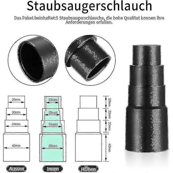 6 Delar Universal Dammsugaradapter, Dammsugarslang Konverter Adapter