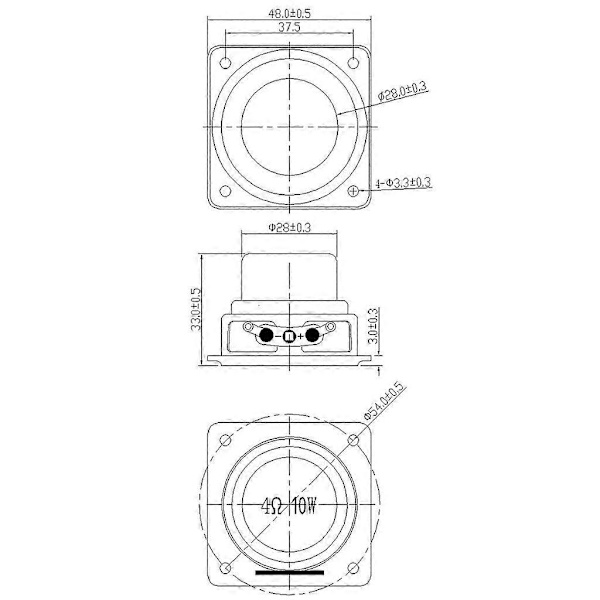 48mm Intern Magnetisk Høyttaler 4Ohm Full-Range Multimediehøyttaler for Lyd 2