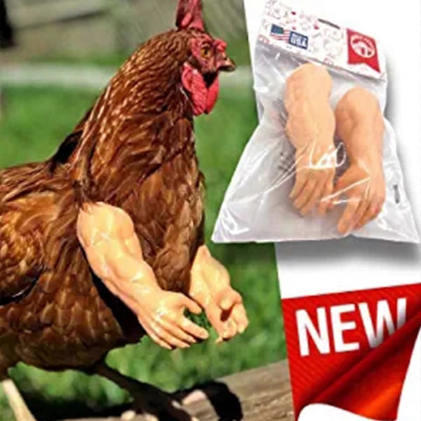 2 STK Muskelkylling Armer Spøkegave Kylling Armer For Kylling å Bruke i Kamp, 100% Ny B