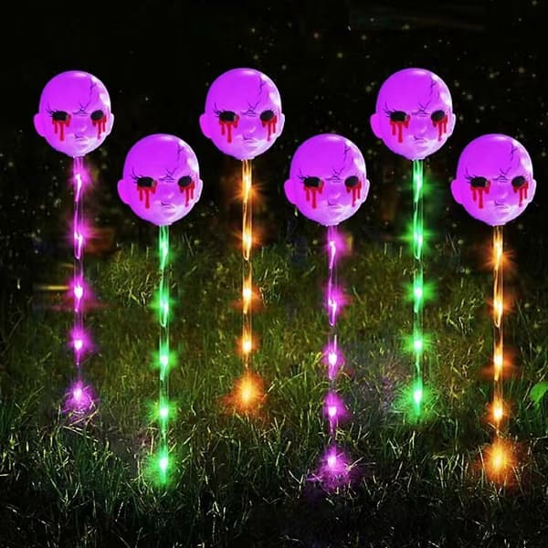 2025 Halloween Teppe 8 Lysmoduser Utendørs Fest Hage Dekorasjon Hurtiglading Langvarig Belysning IP65 Vanntett Design