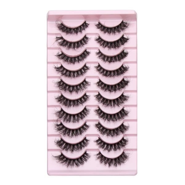 10 par lösögonfransar Cat Eye Lashes