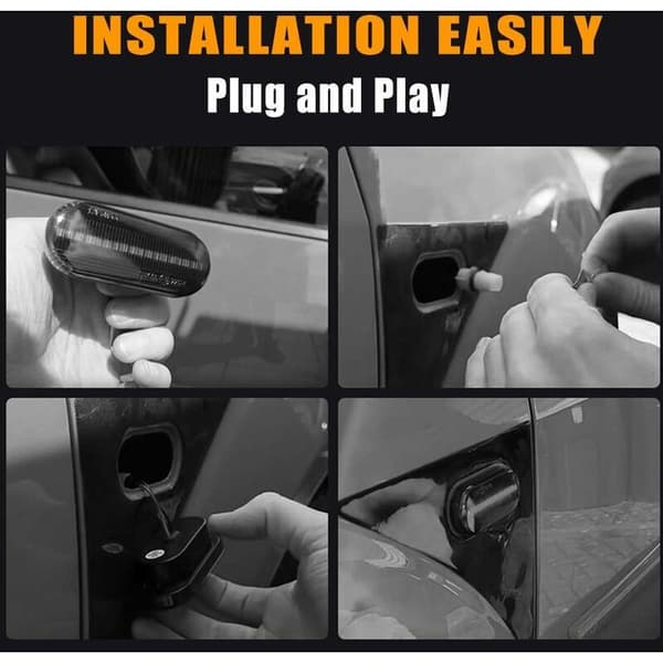 Bilindikator, LED dynamisk blinkers sidomarkeringsljus för BMW X3 F25 X5 E70 X6 E71 E72 (Vit)