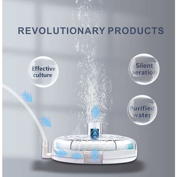 filter til akvarier, akvariefilter med luftsten, svampefilterpude og biokemisk filtermateriale, lydløst filter til 10-25 liters akvarier