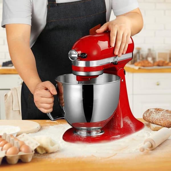 5L røreskål i rustfrit stål til KitchenAid-mixer med vippehoved - kan vaskes i køkkenet