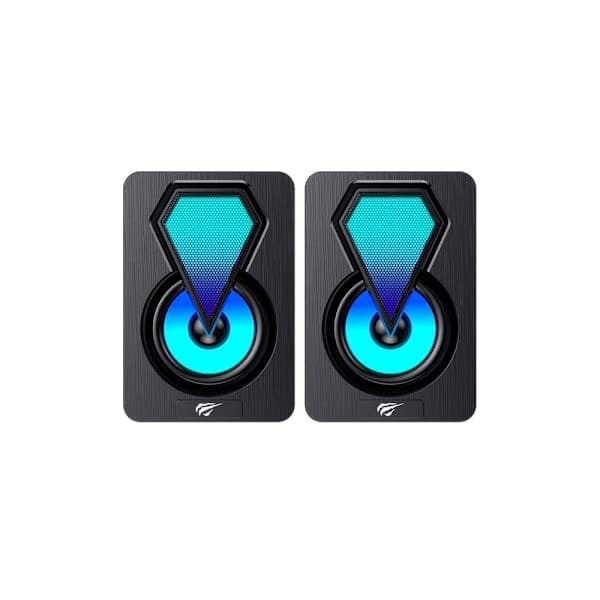 Havit Computerhøjttaler Mini 3Wx2 med RGB-belysning - Sort