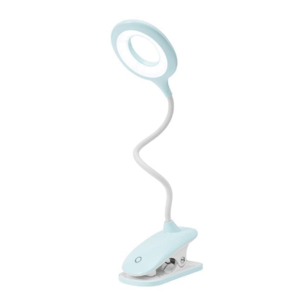 LED skrivebordslampe, øyevennlig klipslampe, klipslamper, leselamper Blue