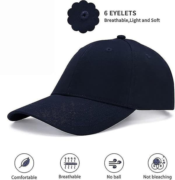 Baseball Cap Herre Dame Cap Justerbar Fodpanel Baseball Cap Hat Udendørs Baseball Cap navy blue