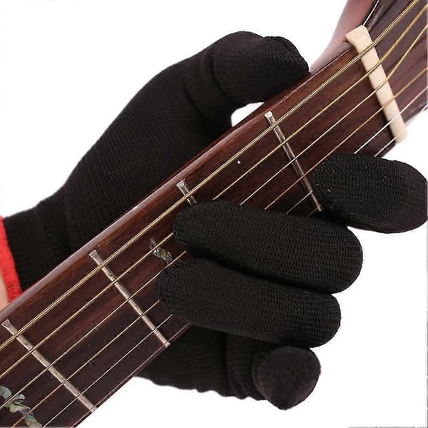 Gitarrhandskar för nybörjare Svart Musiker Handskydd Övningstillbehör