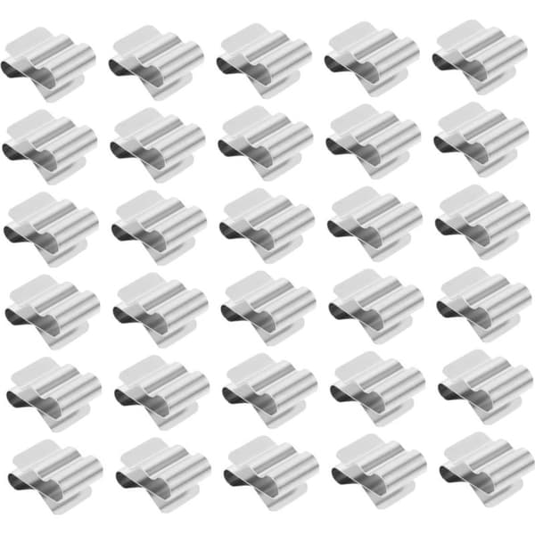 30-delt sæt metalclips til solcellekabler, fjederclips i rustfrit stål til fastgørelse og styring af ledninger på solcellepanelrammer, hurtig