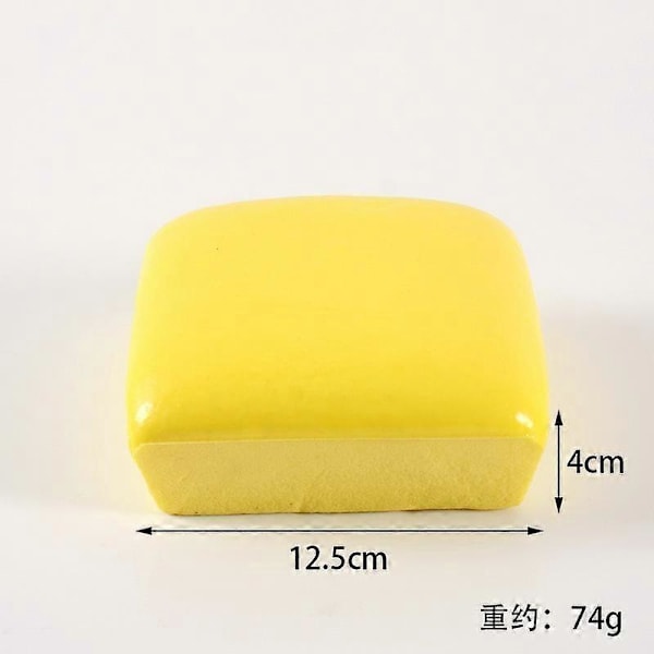 Klebrig Brød Squishy, Klebrig Toast Squishy, Toast Skivet Brød Stressleke yellow square