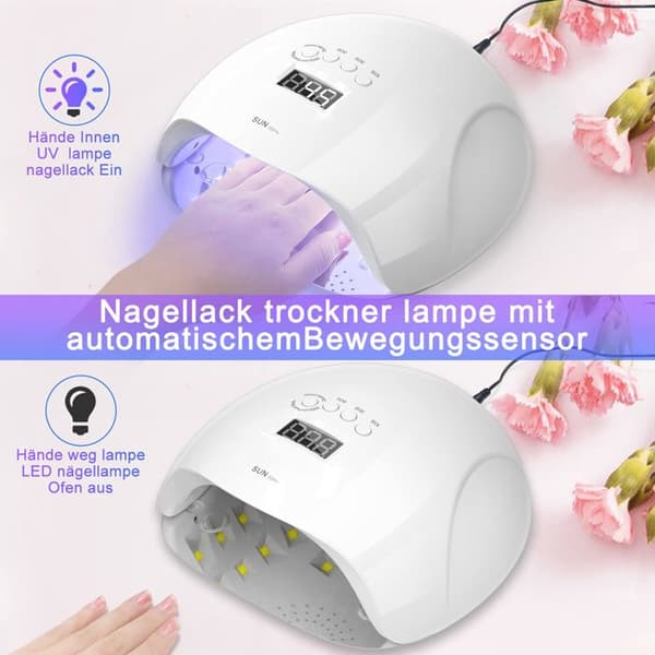 UV LED neglelampe, intelligent negleforbedring, hurtig tørring af olie og lim