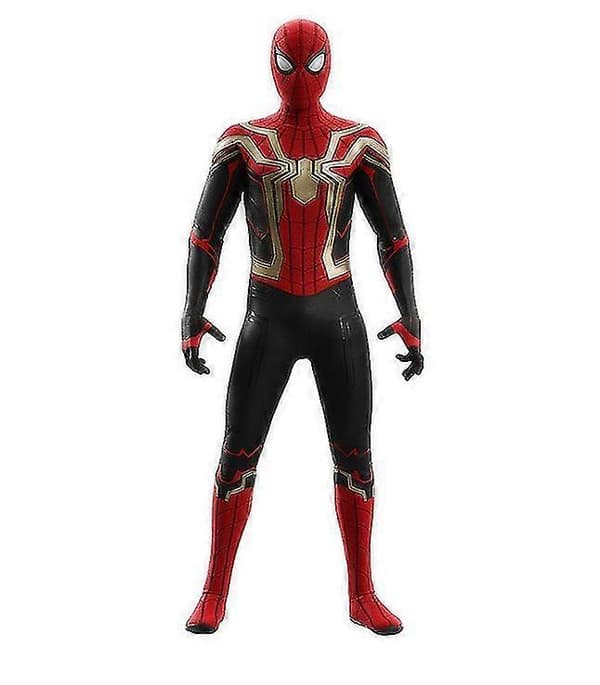 Børne Voksen Spiderman Helte Vender Ikke Tilbage Kostume Gold 130cm