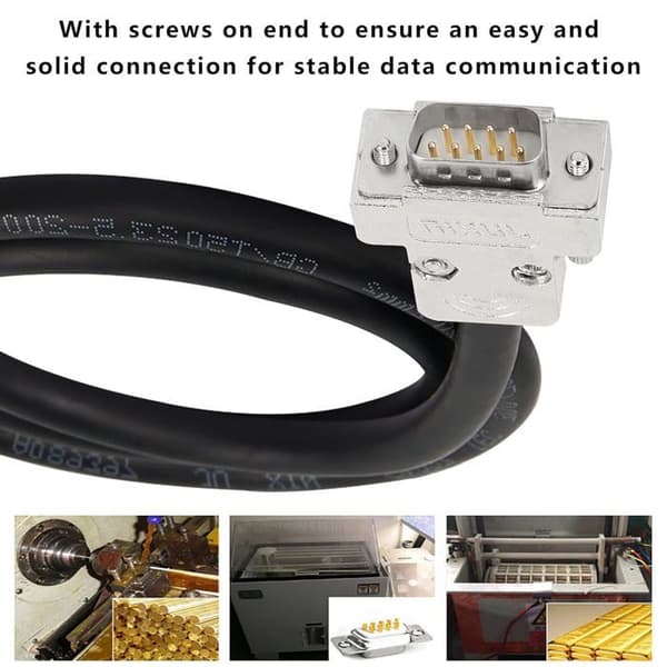 DB9 han-adapterkabel - 1M - Forstærket PVC - RS232 - Industri og automation - 22AWG blank ledning