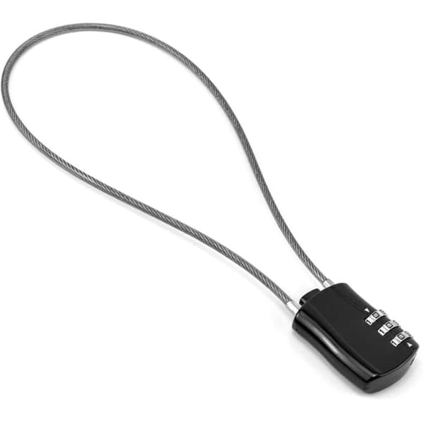 Infällbart kabellås, digitalt kombinationslås med 41 cm kabel för motorcykel, cykel, snowboard, skidor, resväskor, svart