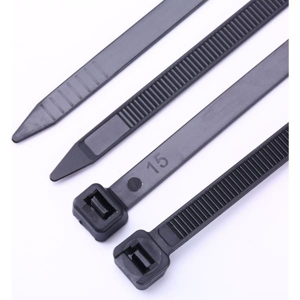 100 stk. sorte store kabelbindere, ekstra lange 400 mm x 9 mm kabelbindere, UV-bestandig nylon, 80 KGS kraftige kabelbindere