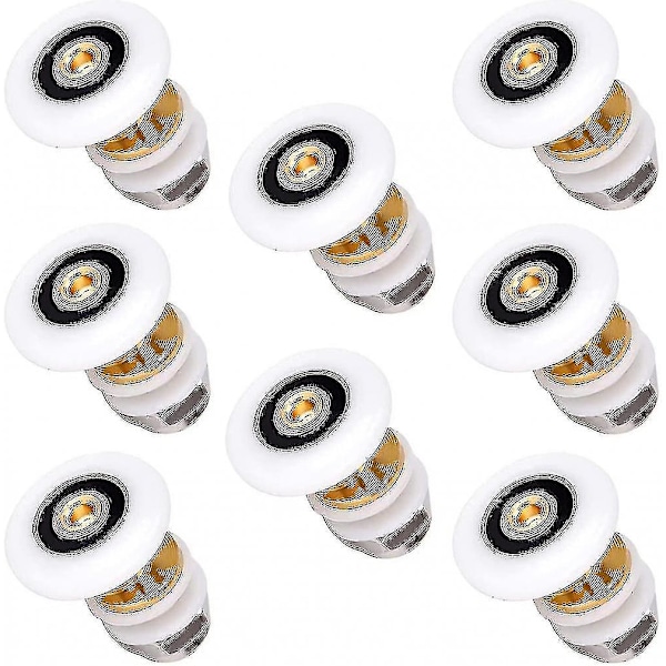 Duschdörrsrullar 20mm Skjutbara Duschdörrar Hjul Ersättning För Duschkabin Duschrum Dusch 8st