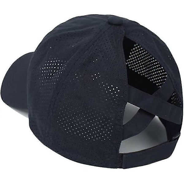 Baseballkasket med hestehalehul Navy Blue