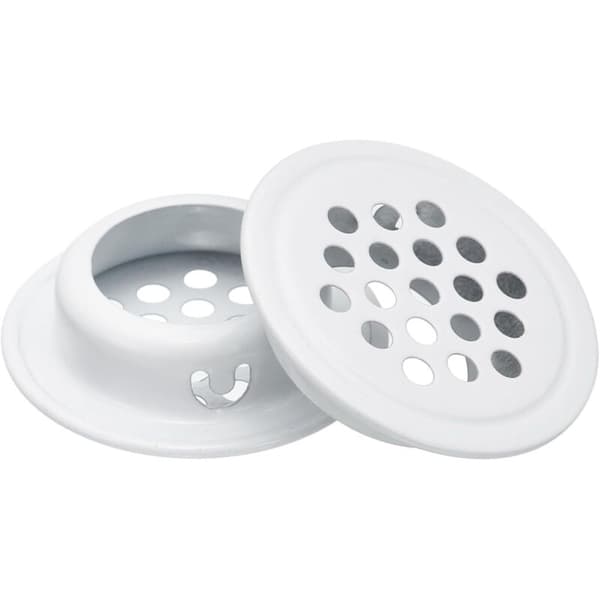 25 mm (1\") Cirkulær Ventilationsrist, 30 Stykker, Rustfrit Stål, med Runde Mesh Luftventiler til Køkken, Badeværelse, Skab, Hvid