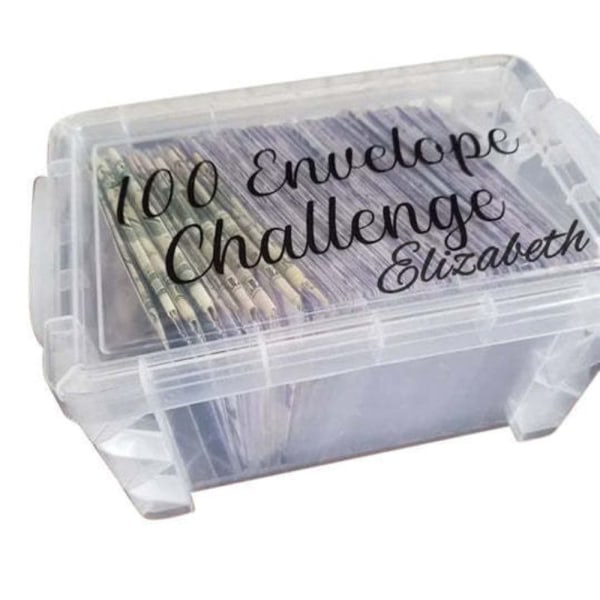 100 kuvert Utmaningsbox Set Sparutmaningar Budgetbox