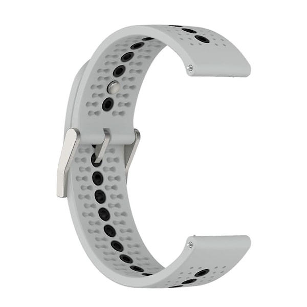 Fargerik hull silikonrem for Suunto 9 Peak Grey Black