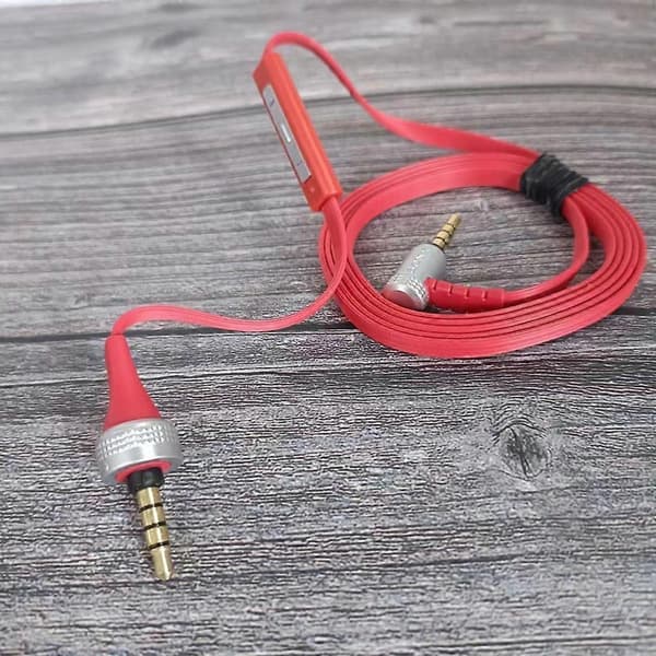 Lättanvänd kabel med mikrofon och volymkontroll för MDRX10 MDRXB920 hörlurar B