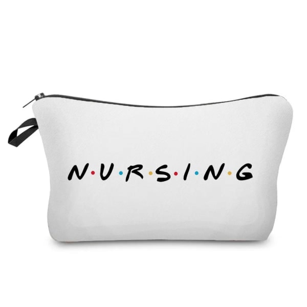 Tegneserie Print Sygeplejerske Kosmetikpose Hospitalslæge Gave Makeuppose Rejse Mini Toilettaske Kvinders Taske Organizer Indsæt hz6988 Sygeplejerske Taske hz6988 Nurse Bag