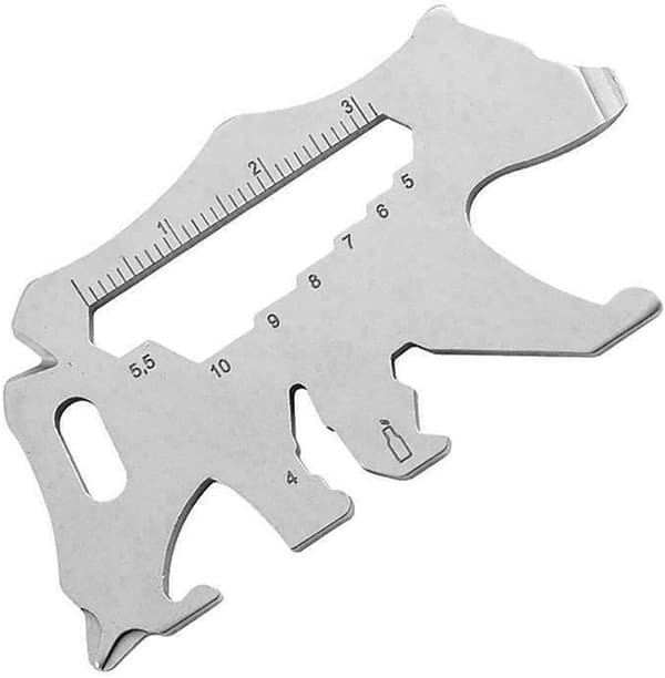 13 i 1 Utomhusverktyg Multifunktion EDC Kortverktyg Karbinhake Flaska (Silver)