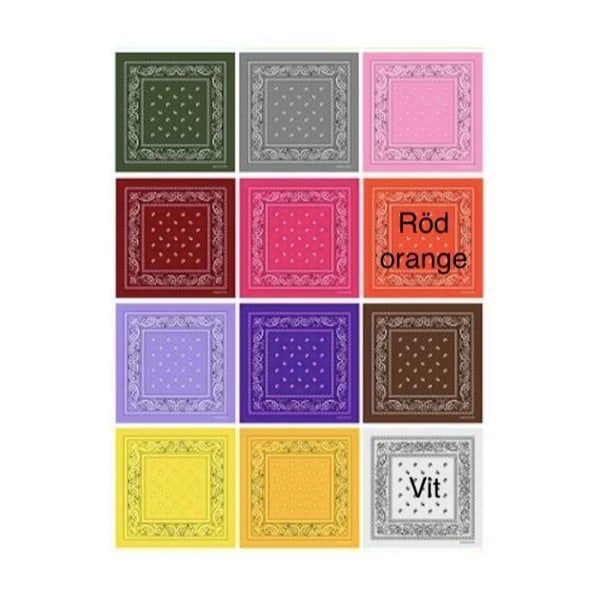 Bandana Paisley-mønster skjerf lett beige