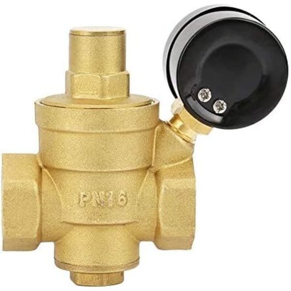 DN20 Justerbar Messing Vandtryksreducer med Trykmåler, Justerbar Messing Vandtryksreducer (DN20-3/4 tomme 1.6MPa)