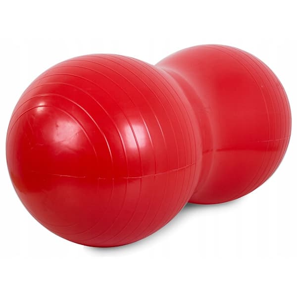 Träningsboll / Pilatesboll med pump - Jordnöt silver