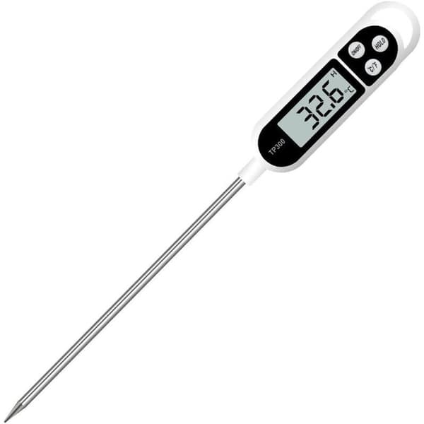 Digitalt køkkentermometer, husholdningstermometer, ovntermometer, stegetermometer, lang sonde, korrosionsbeskyttelse