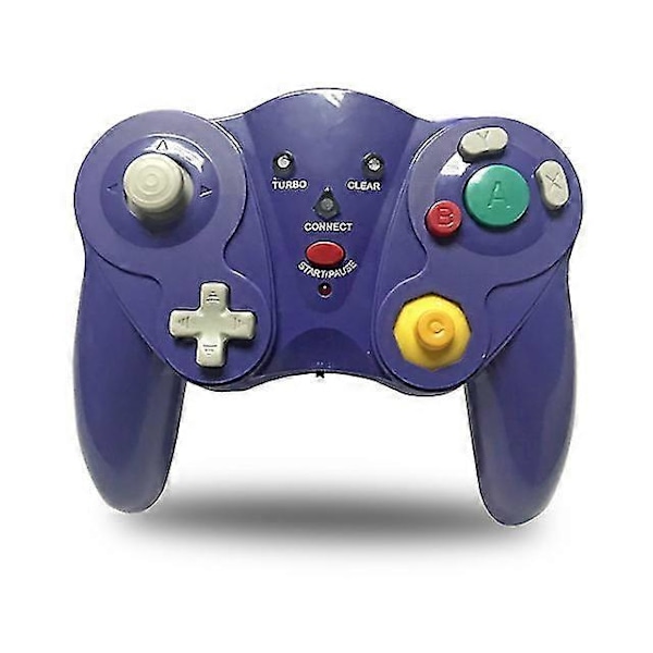 2.4G Trådløs Spilcontroller Til GameCube NGC Purple