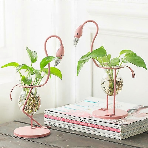 Flamingo Hydroponinen Maljakko Vihreä Tilliastia Sisustus Puutarhaan Kotiin Kasvi Lasipullo Kukka FLAMINGO STANDING