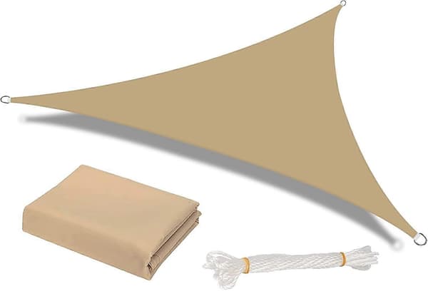 Solskyddstak 2x2x2m Triangel Markis 98% UV-skydd med Gratis Rep S and