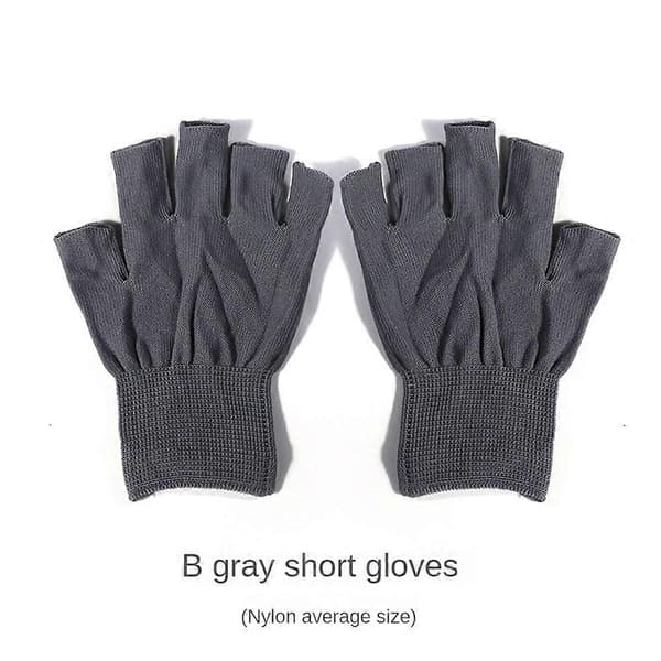 UV-skydd Halvfingerhandskar för Manikyr Gel Nagellampa Grey