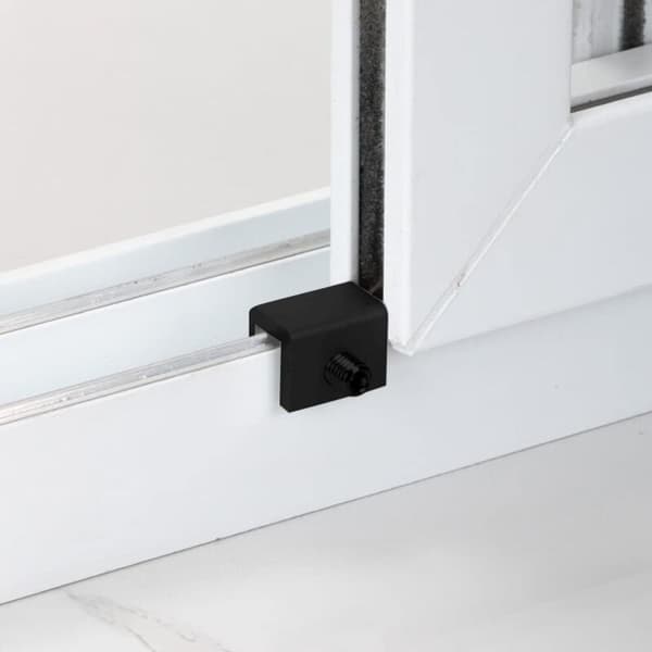 4-delt skyvevinduslåssett, skyvevinduslås, aluminium skyvevindusstopper, justerbar skyvedørstopper