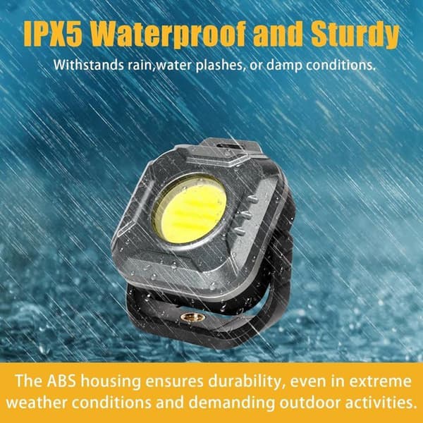Campinglampe, 1200 mAh, genopladelig arbejdslampe, 650 lm, 6 tilstande, til udendørs brug, nødbelysning, reparation