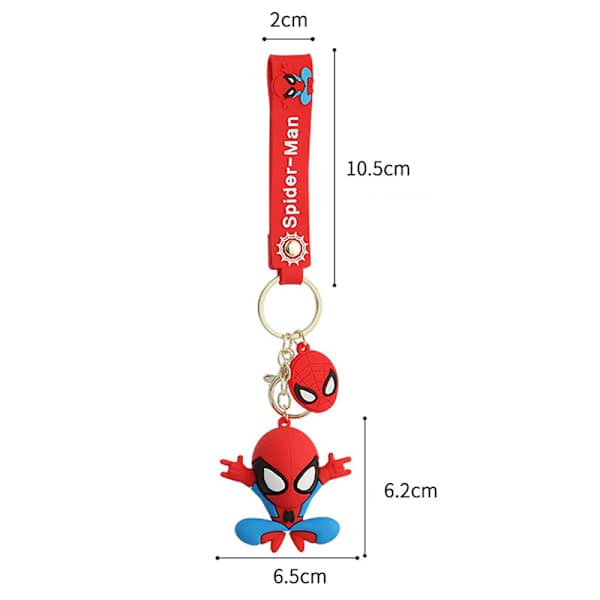 Marvel Spiderman Anime Figurer Nyckelring Tecknad Spindel Docka Ke - i lager Svart