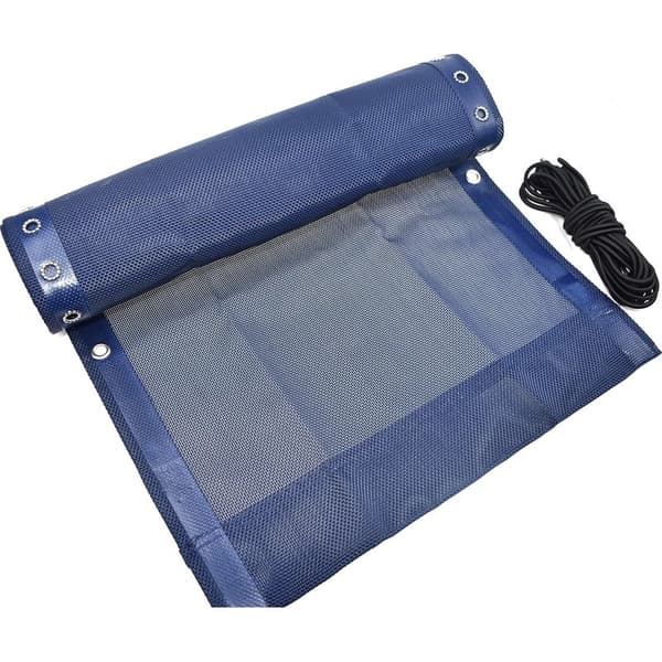 Udskiftningsbetræk 160 x 43 cm + udskiftningssnore til Zero Gravity stol / liggestol / havestol - Reparationssæt - Blå