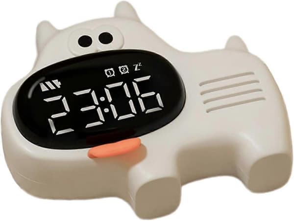 Tecknad Stor Näsa Hund LED Digital Väckarklocka Bordsklocka Med Snooze