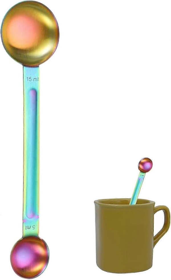 Kaffemåleske til malet kaffe - Rustfrit stål | Multifunktionelle kaffeværktøjer til måling og stampning