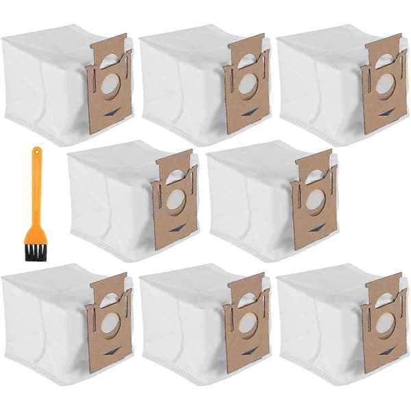 8-pack dammsugarpåsar 2,5 l för Deebot Ozmo T8 T8 Max T8-serien T9-serien N8 N8 Pro robotdammsugare
