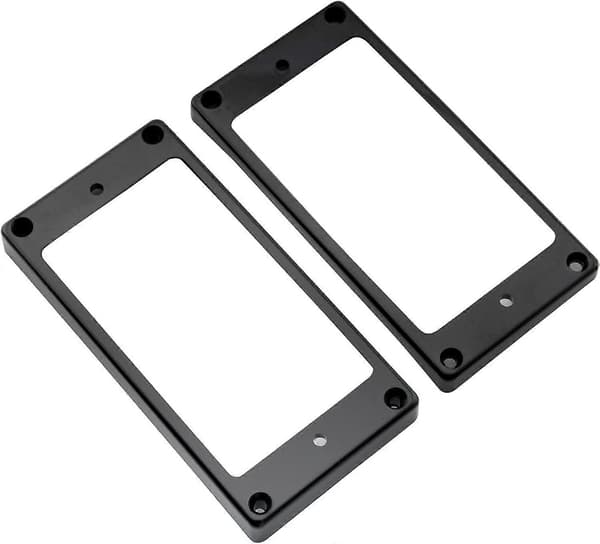 Plast Böjd Botten Humbucker Monterings Pickup Ringar Set för Kina Tillverkad Epiphone Gitarr, Svart