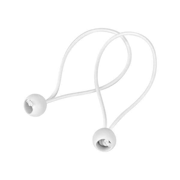 100 elastiske bungee-snore 15 cm med kugler - hvid - telte/presenninger/bannere/husholdning