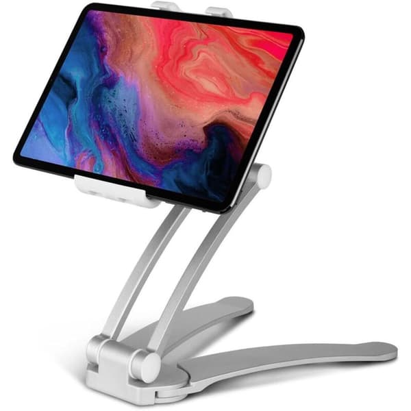 Tabletstander - Med væg- og loftadapter - Kompatibel med iPad, MediaPad, Kindle, smartphone, Galaxy Tab, Switch - Grå