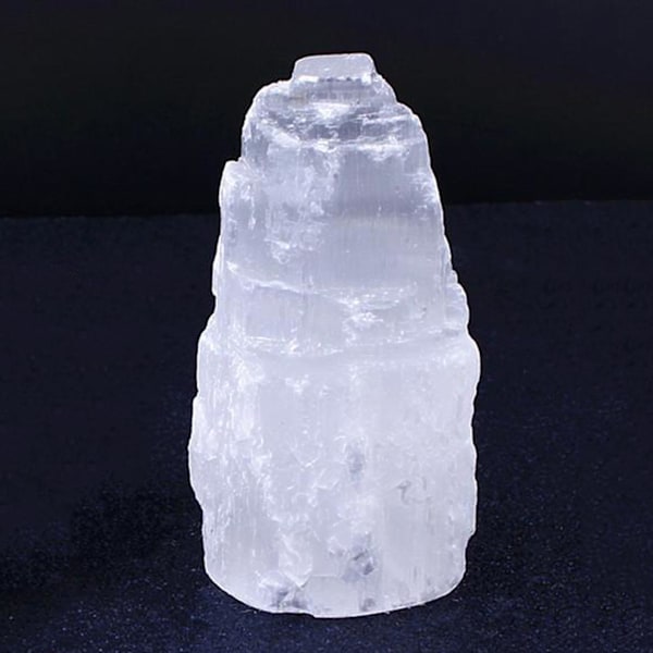 Oregelbunden Form Kristall Kvarts Naturlig Gips Reiki Energi Selenit H6cm