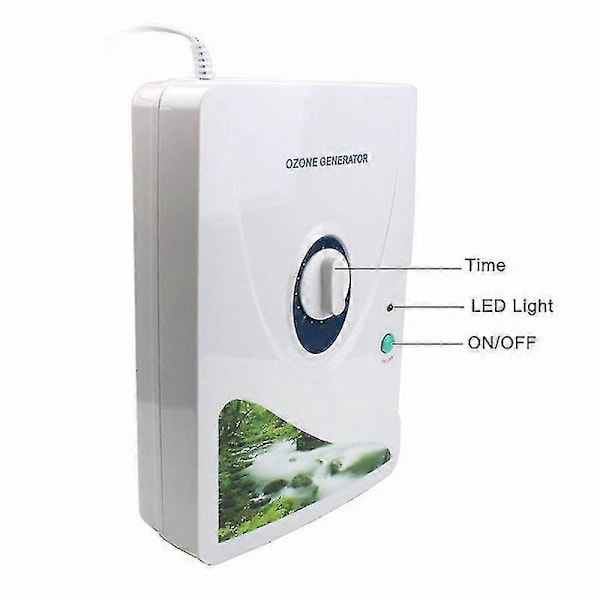 Ozongenerator Frukt Grönsaker Ozonisator Luft Vattenrenare O3 Ozonmaskin Rengör Luft 600mg/h - Utmärkt EU Plug