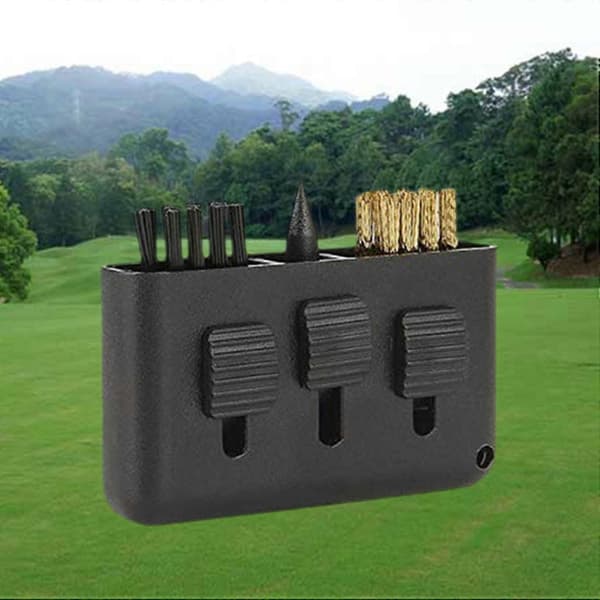 Mini Golfkøllebørste 3 I 1 Affaldsfjernelse Lommeformat Putter Wedge Sko Rengøringsbørste til Udendørs Green