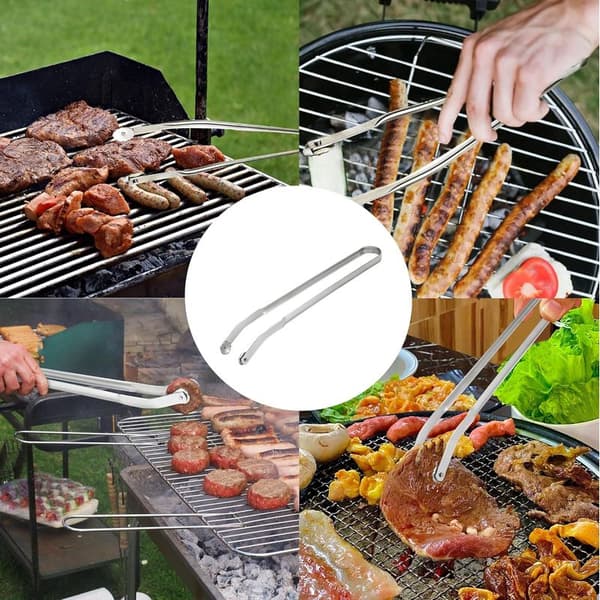 BBQ Pølsetang, 38 cm Hjulgrilltang, BBQ Pølsevendingstang for Matlaging