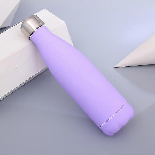 Termoflaske i rustfrit stål - 6-12 timer varm drik / 24 timer kold drik - Velegnet til børn 500 ml (Pink) 26,5*6,5 cm